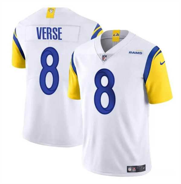 Men & Women & Youth Los Angeles Rams #8 Jared Verse White 2024 Draft Vapor Untouchable Stitched Jersey